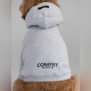 Comfrt Gray Dog Hoodie Small Tranquil Paw Light Heather Gray Black Small